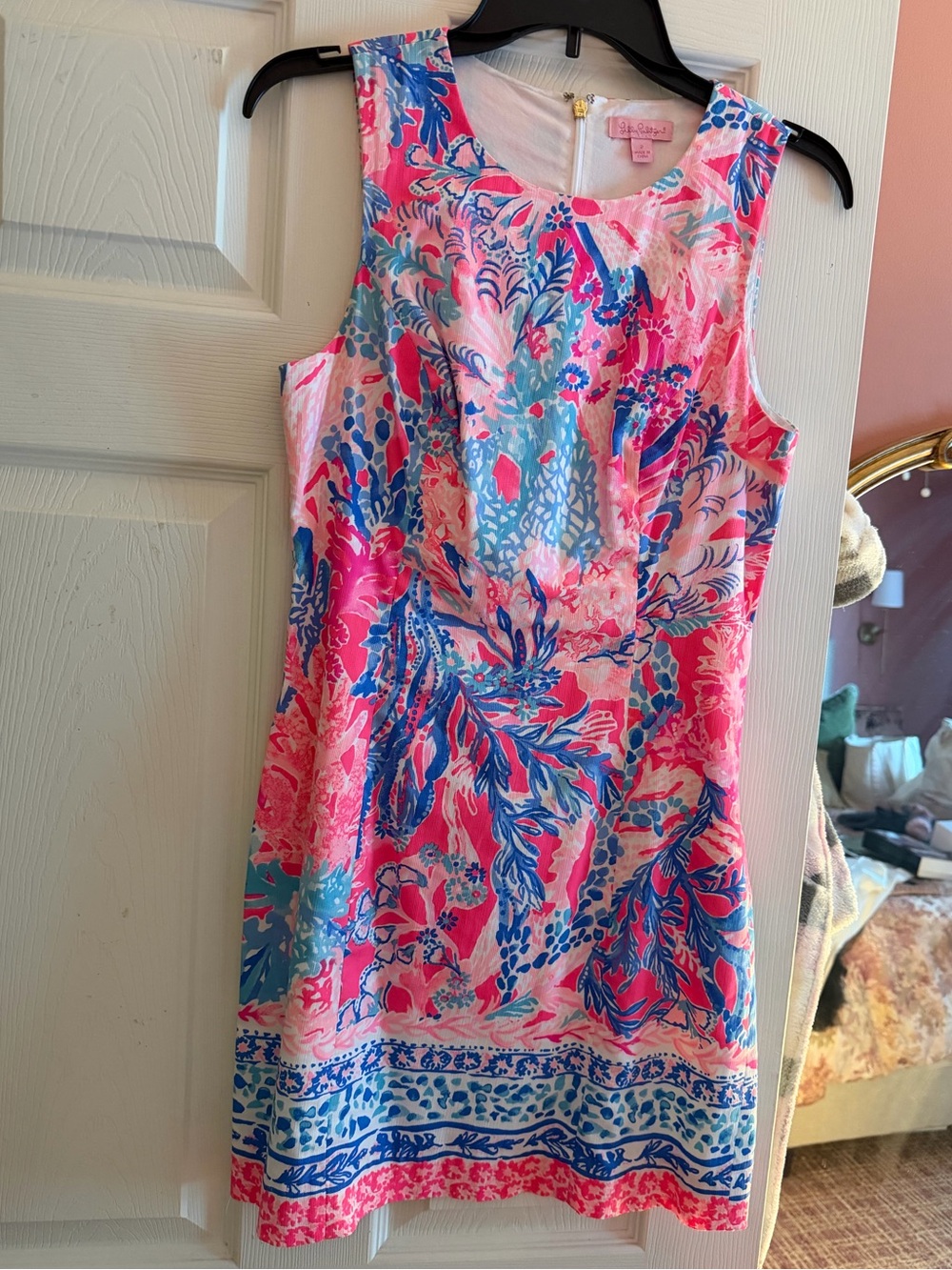 Lilly Pulitzer Pink, Blue & Aqua Floral Shift Dress